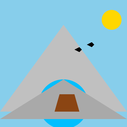Mountain with Lake - DrawGPT