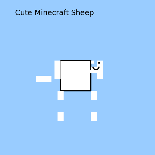 Cute Minecraft Sheep - DrawGPT
