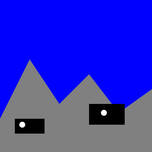 Blue Sea with Mountains, Caves, and Rabbits - DrawGPT