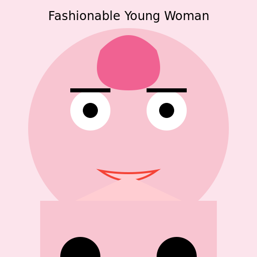 Fashionable Young Woman - DrawGPT