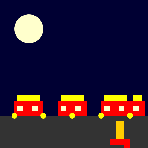 Pizza Alley at Night - DrawGPT