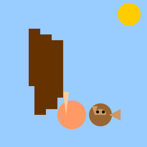 Babirussa and Binturong in the South East Asia Forest - DrawGPT