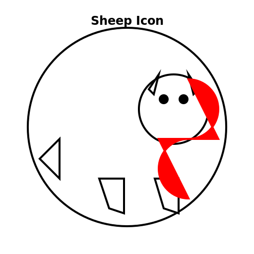 Sheep Icon Rainbow Shades - DrawGPT