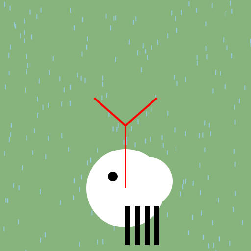 Sheep in the Forest with Rain and Jesus Catching Her - DrawGPT