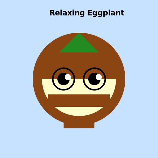 Relaxing Eggplant - DrawGPT