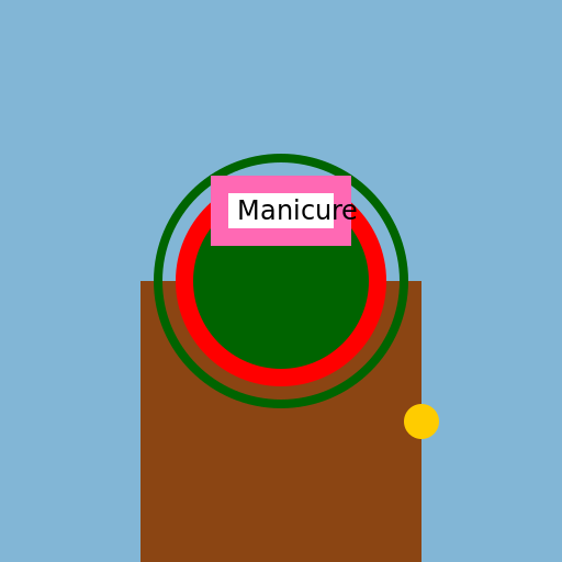 Decorated Christmas Door with Manicure Things - DrawGPT
