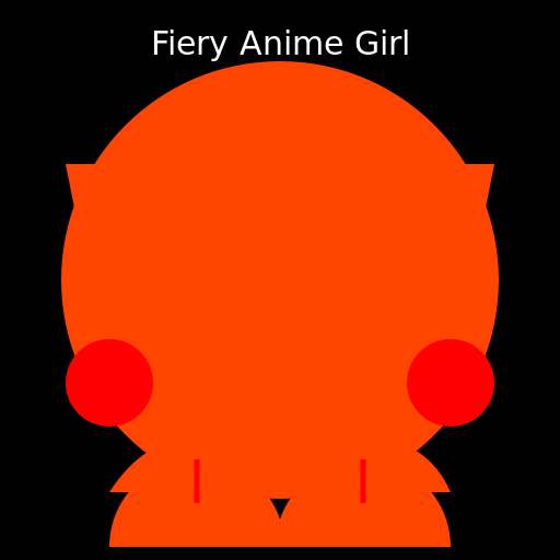 Fiery Anime Girl - DrawGPT