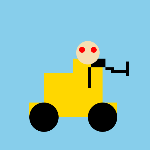 Donald Trump Shooting a Machine Gun While Jumping on a Bike - DrawGPT