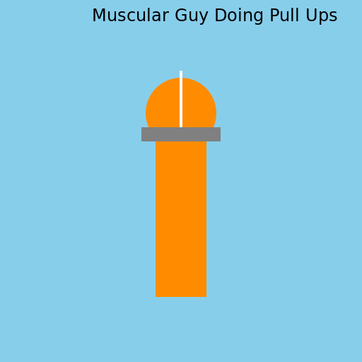 Muscular Guy Doing Pull Ups - DrawGPT