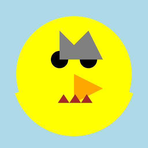 Rubber Duck with Judge's Hair holding a Schnitzel - DrawGPT