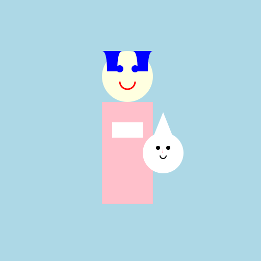 A Little Girl with Blond Ponytails and a Rabbit Stuffed Animal - DrawGPT