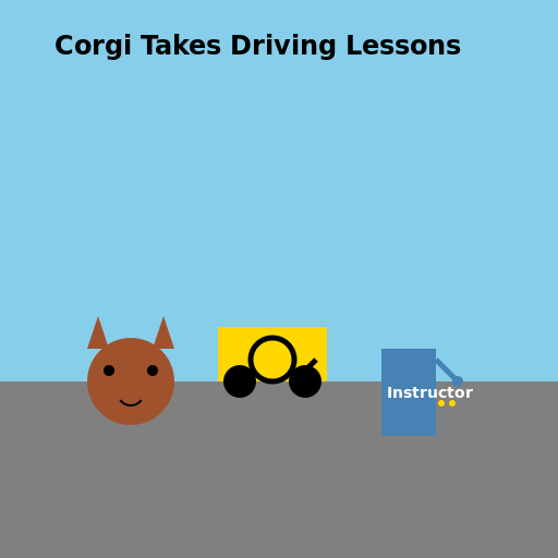 Corgi Takes Driving Lessons - DrawGPT