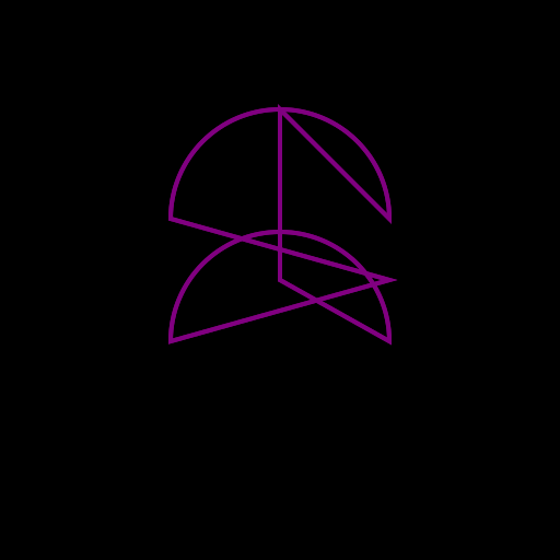 Black entity with purple spiral on the chest - DrawGPT