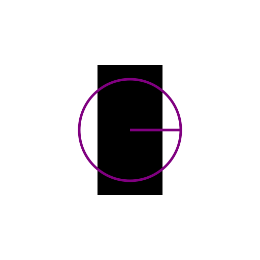 Black humanoid with purple spiral on the chest - DrawGPT