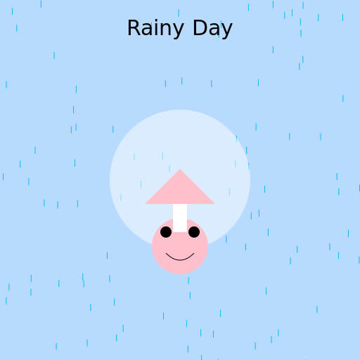 A little girl, raining, transparent clothes - DrawGPT