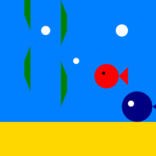 Picture of Fish Swimming Underwater - DrawGPT