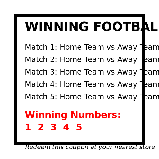 Winning Football Coupon - DrawGPT