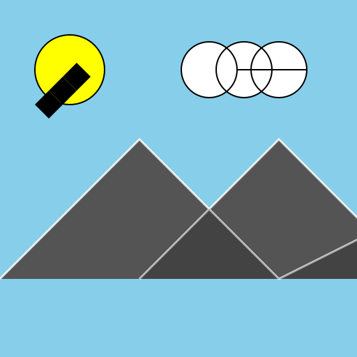 Mountain and Sky with Professional Skill - DrawGPT