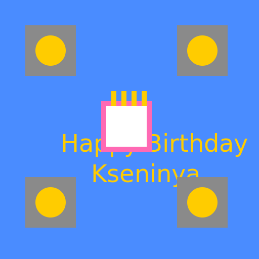 Happy Birthday Kseninya on a Huge 3D Minecraft World - DrawGPT