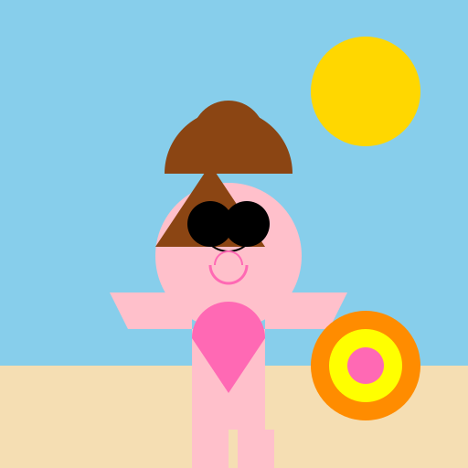 Girl by the Beach - DrawGPT