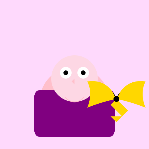 Purple Princess with a Butterfly Scepter - DrawGPT