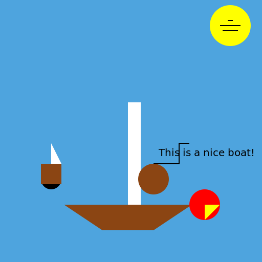 Boat on a Lake with Monkey and Dog Boat - DrawGPT