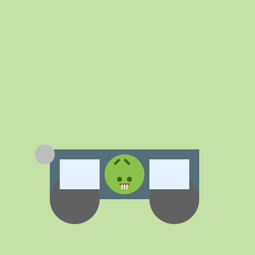 Angry Pickle Driving a Semi-Truck - DrawGPT