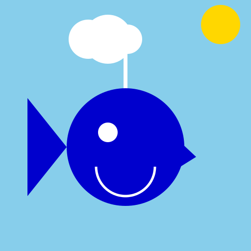 Whale Floating in the Sky - DrawGPT