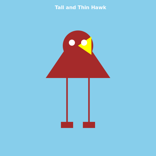 Tall and Thin Hawk with Long Legs - DrawGPT