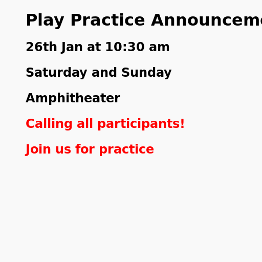 Play Practice Announcement - DrawGPT