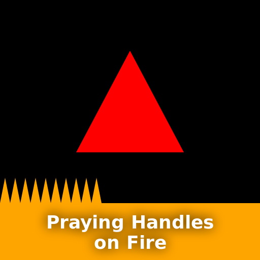 Praying Handles on Fire - Simple Logo Design - DrawGPT