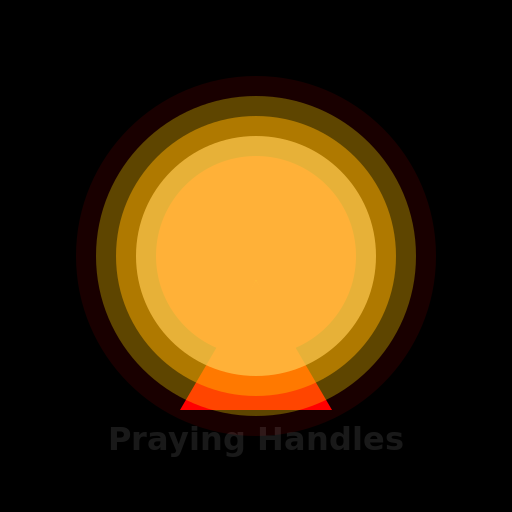 Praying Handles on Fire - Simple Logo Design - DrawGPT
