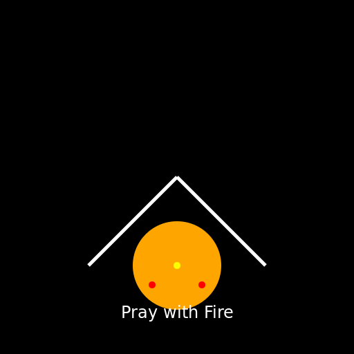 Praying Handles on Fire Logo - DrawGPT