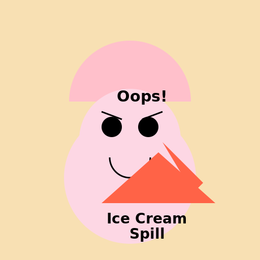 Oops! Ice Cream Mishap - DrawGPT
