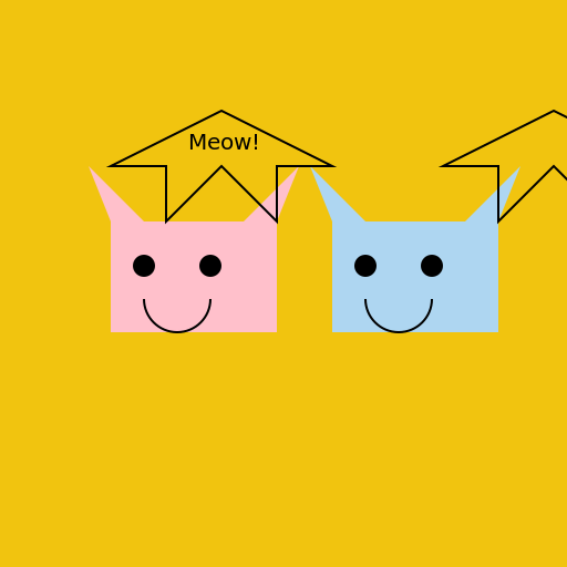 Cat arguing with a dog - DrawGPT