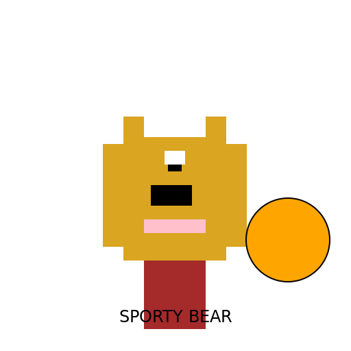 Golden Jelly Bean Teddy Bear Sporting - DrawGPT