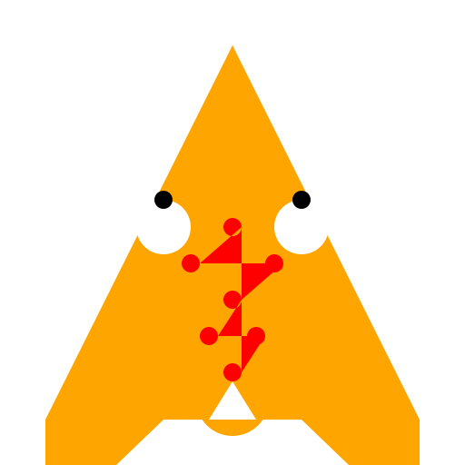 Triangular Body Shaped Monster - DrawGPT