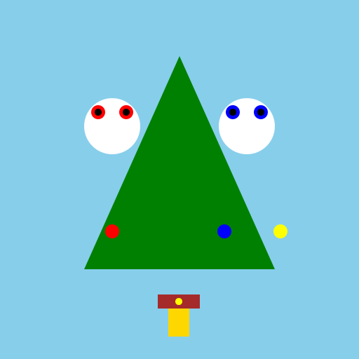 Eyeballs Celebrating Christmas and Hanukkah - DrawGPT