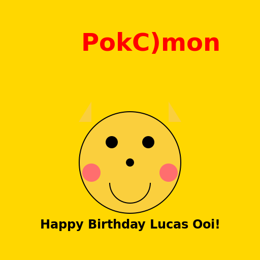 Happy Birthday Lucas Ooi - Pokémon Edition! - DrawGPT