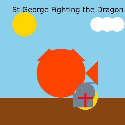 St George fighting the dragon - DrawGPT