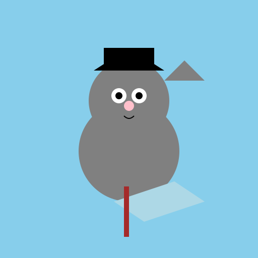 A cat with top hat kayaking - DrawGPT