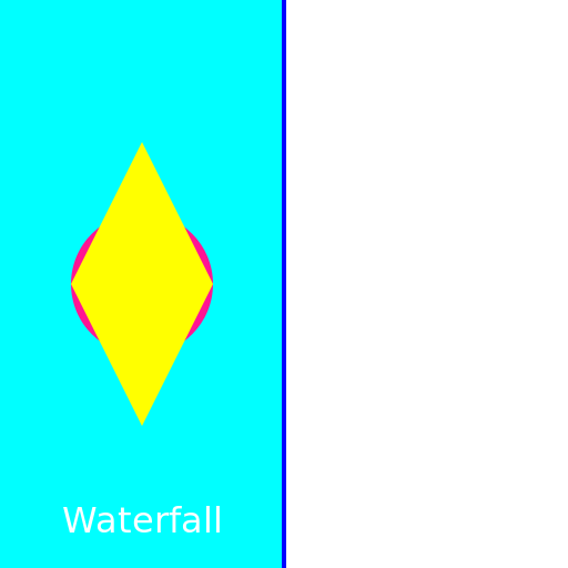 Flower at the Left Side of a Waterfall - DrawGPT