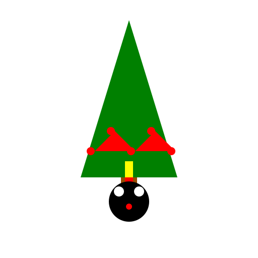 Christmas Tree with Candle and Cat - DrawGPT