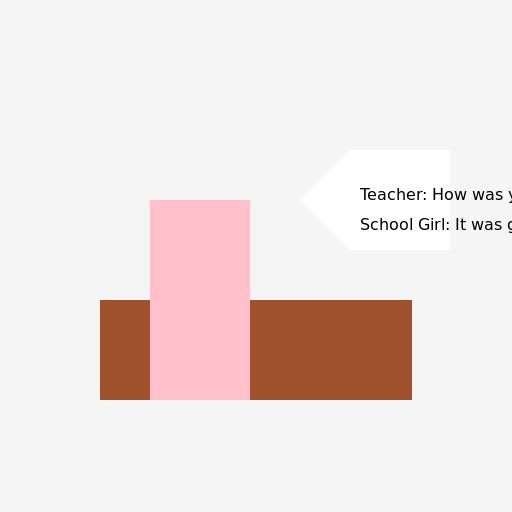 School Girl at Front Desk - DrawGPT