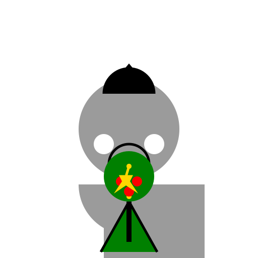 RAF Officer with Moustache and Small Christmas Tree - DrawGPT