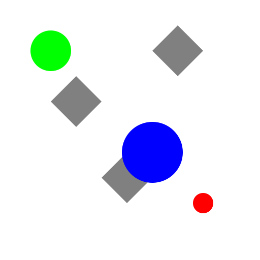 White background with non-geometrical shapes forming different-sized items - DrawGPT