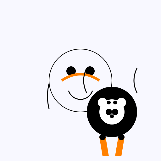 Cute Ghost and Penguin Holding Hands - DrawGPT