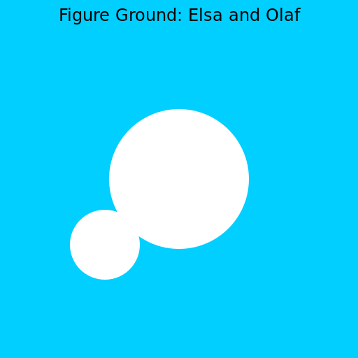 Figure Ground of Elsa and Olaf from Frozen - DrawGPT