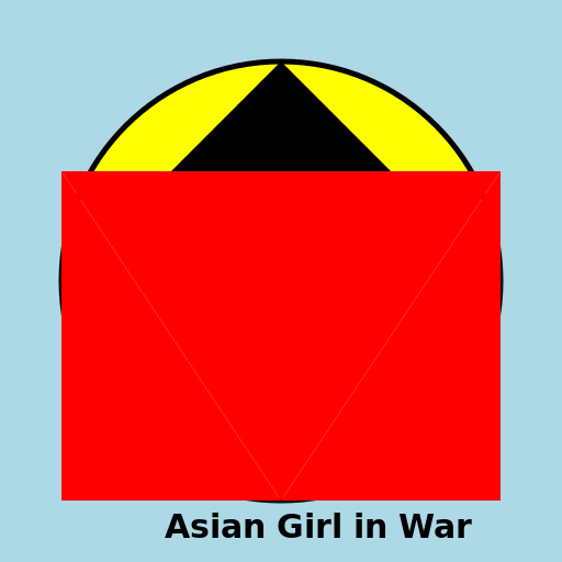 Asian Girl in War - DrawGPT