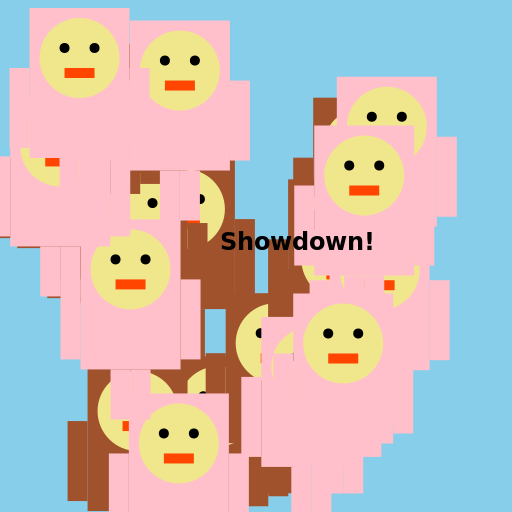 10 old men fighting 10 children - DrawGPT